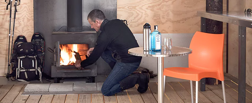 Open Hearth Wood Fireplace Installation in Saint-Georges, QC